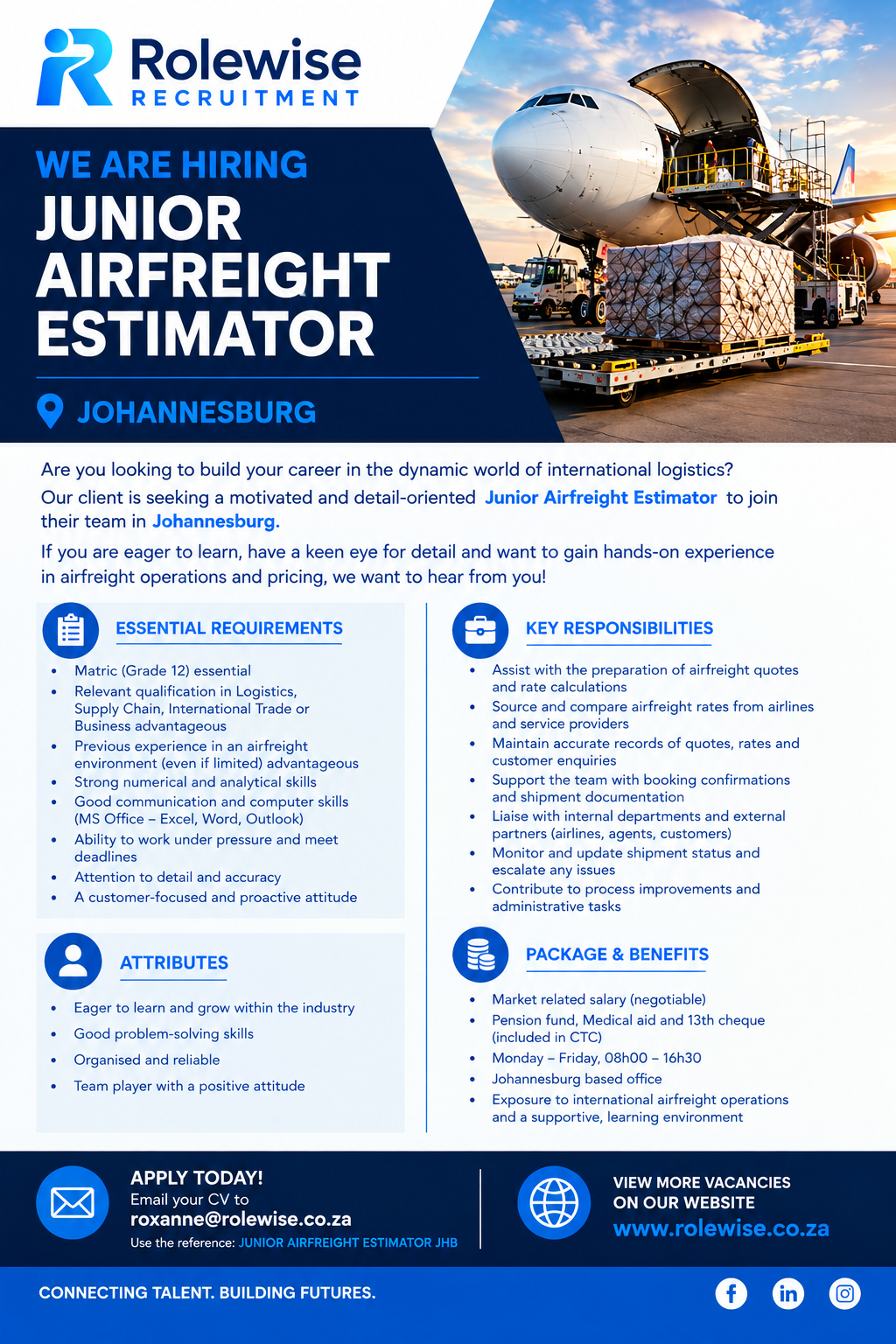 Junior Airfreight Estimator- Freight Forwarding