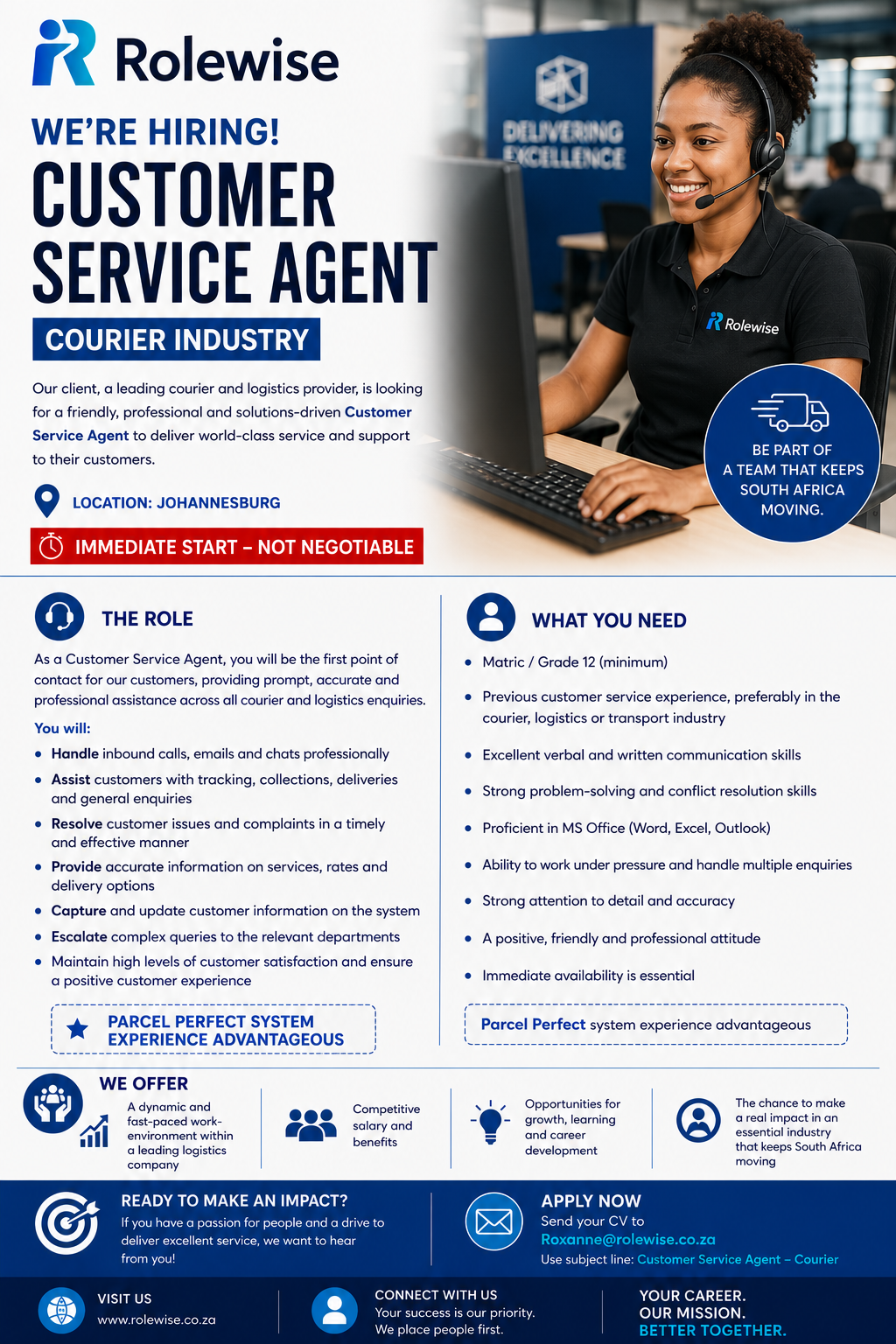 Johannesburg | CUSTOMER SERVICE AGENT